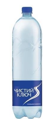 Вода питна Чистий ключ, сильногазована, 1,5 л