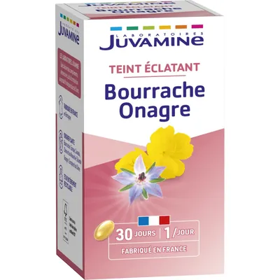 Дієтична добавка Juvamine Сяюча шкіра Бораго + вечірня примула капсули №30