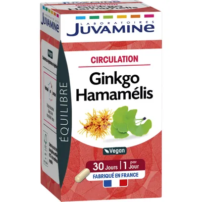 Циркуляція Juvamine Гінкго + гамамеліс капсули №30