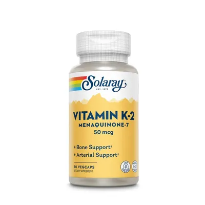 Вітамін К-2 (МК7) Solaray Vitamin К-2 50 мкг, 30 веганських капсул