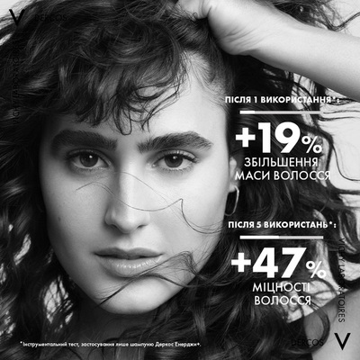 Шампунь Vichy Dercos тонизирующий с Аминексилом против выпадения волос, 400 мл