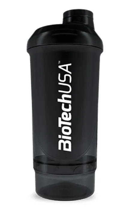 Шейкер Biotech Wave+ Compact чорний, 500 мл + контейнер 150 мл