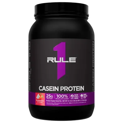 Казеїн міцелярний Rule One R1 Casein, полуниця та крем, 910 г