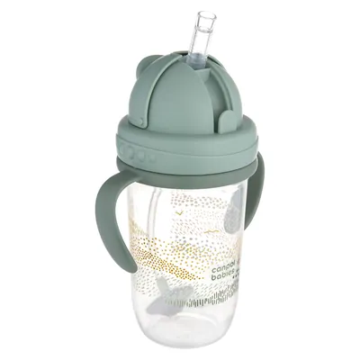 Кружка-непроливайка Canpol babies Mountains з трубочкою і обтяжувачем, сіра, 56/620_gre, 270 мл