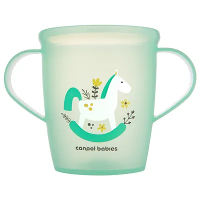Кружка Canpol babies Toys 2/101_gre з ручками, зелена, 250 мл