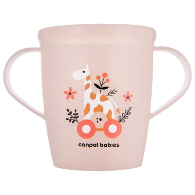 Кружка Canpol babies Toys 2/101_pin з ручками, рожева, 250 мл