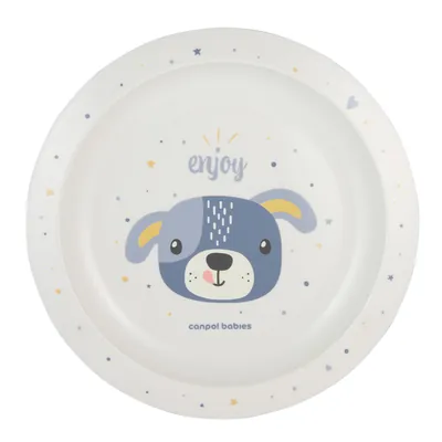 Тарілка Canpol Babies Cute Animals пластикова, 4/411_blu2, блакитна