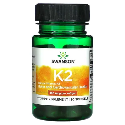 Вітамін K2 Swanson капсули по 100 мкг №30