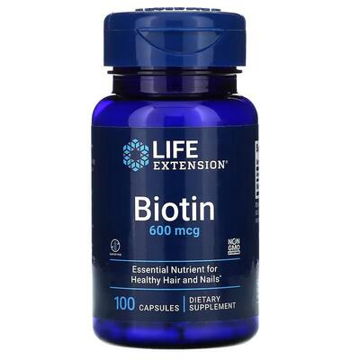 Биотин Life Extension Biotin капсулы по 600 мкг №100