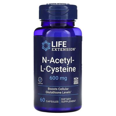 N-Ацетил-L-Цистеин Life Extension N-Acetyl-L-Cysteine капсулы по 600 мг №60