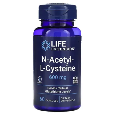 N-Ацетил-L-Цистеїн Life Extension N-Acetyl-L-Cysteine капсули по 600 мг №60