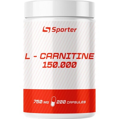 Жиросжигатель Sporter L-carnitine150 000 капсулы по 750 мг №200