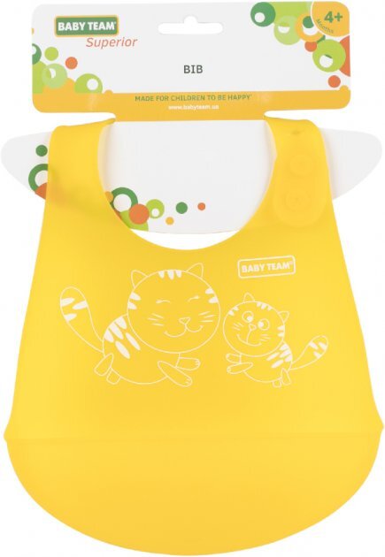 Нагрудник Baby Team 6591 силиконовый от 4 месяцев