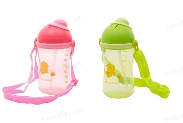 Поїльник Baby Team 5010 з силіконовою трубочкою, від 9 місяців, 380 мл