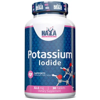 Калій Йодид Haya Labs Potassium Iodide таблетки по 32,5 мг №30
