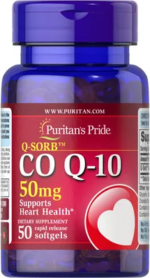 Коензим Q-10 Puritan's Pride CO Q-10 50 мг, 50 капсул
