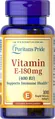 Вітамін Е  Puritan's Pride Vitamin E-400 IU (180 мг), 100 гелевих капсул