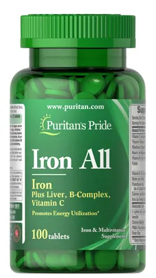 Залізо Puritan's Pride Iron All, 100 таблеток