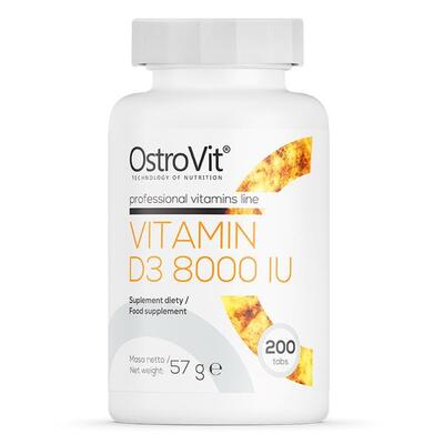 Витамин Д3 OstroVit Vitamin D3 8000 МЕ, 200 таблеток