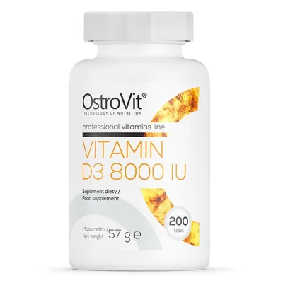 Вітамін Д3 OstroVit Vitamin D3 8000 МО, 200 таблеток