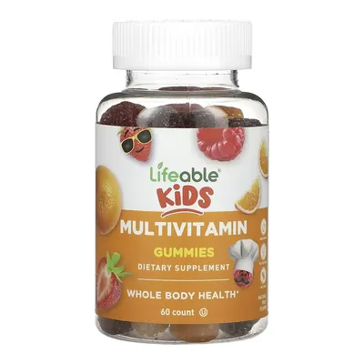 Мультивітаміни Lifeable Kids Multivitamin зі смаком фруктів, 60 жувальних цукерок