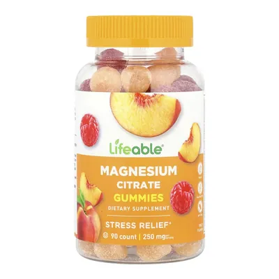 Магній цитрат Lifeable Magnesium Citrate 250 мг, 90 жувальних цукерок