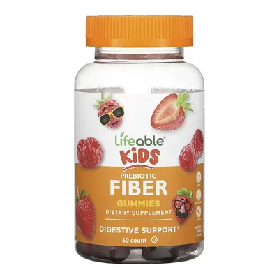 Пребіотики Lifeable Kids Prebiotic Fiber для дітей зі смаком натуральних ягід, 60 жувальних мармеладок