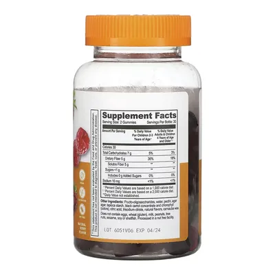 Пребіотики Lifeable Kids Prebiotic Fiber для дітей зі смаком натуральних ягід, 60 жувальних мармеладок