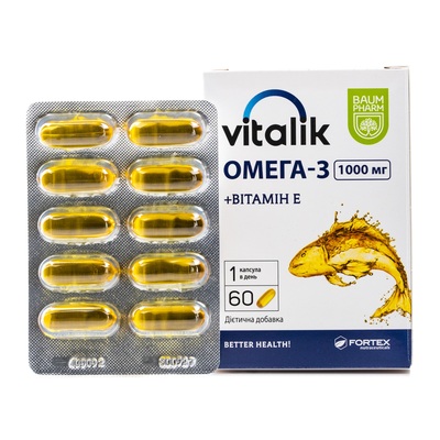 Виталик Омега 3 1000 мг Baum Pharm капсулы №60