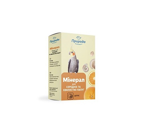 Минерал-мел для декоративных птиц Природа PR740014 Цитрус, 18 г