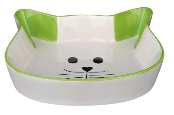 Миска для котов Trixie 24494 кошачья мордочка 12 см, 250 мл