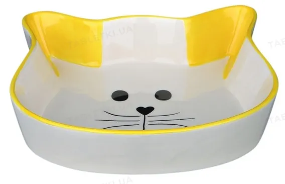 Миска для котів Trixie 24494 котяча мордочка 12 см, 250 мл