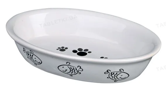 Миска для котів Trixie 24495 овальна 15 см, 200 мл