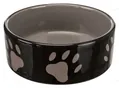 Миска для котів Trixie 24531 керамічна, коричнева з лапками 12 см, 300 мл