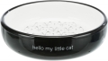 Миска для котов Trixie 24771 коротконосых пород керамическая 15 см черно-белая, 300 мл