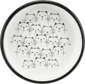 Миска для котов Trixie 24771 коротконосых пород керамическая 15 см черно-белая, 300 мл