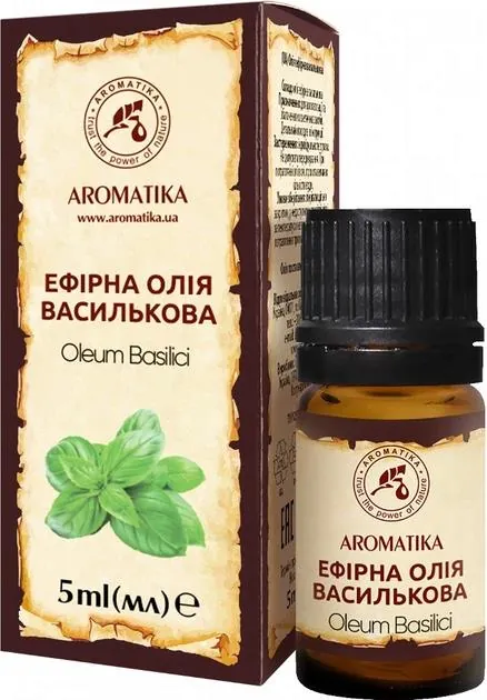 Олія ефірна Ароматика Василькова (базилікова), 5 мл