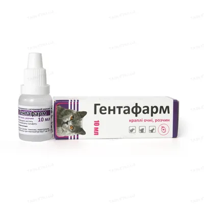 Гентафарм (ДЛЯ ТВАРИН) краплі очні 0,4%, 10 мл