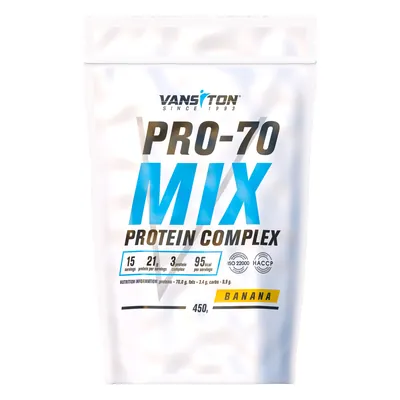 Протеїн комплексний Vansiton Pro-70 Mix Protein Complex, банан, 450 г