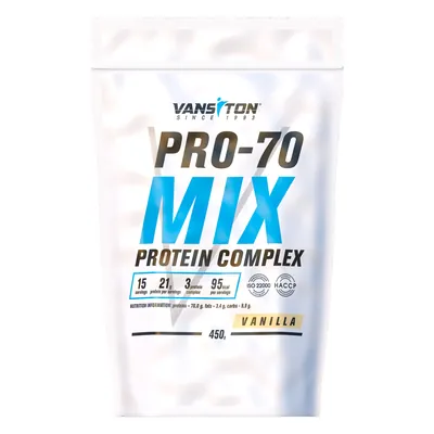 Протеїн комплексний Vansiton Pro-70 Mix Protein Complex, ваніль, 450 г
