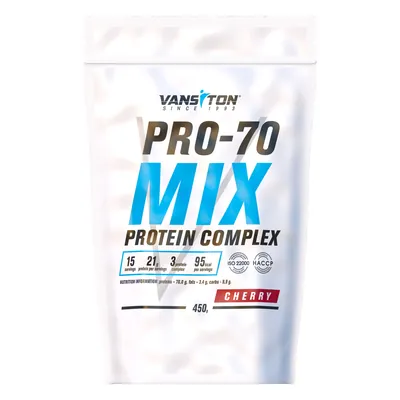 Протеїн комплексний Vansiton Pro-70 Mix Protein Complex, вишня, 450 г