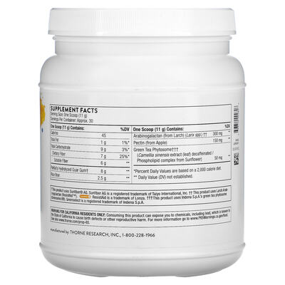 Пребиотик Thorne Research FiberMend, 330 г