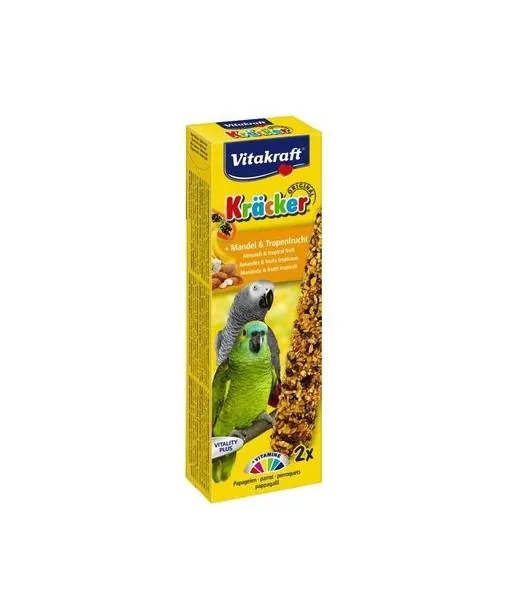 Ласощі для великих австралійських папуг Vitakraft Kracker з фруктами, 2 штуки