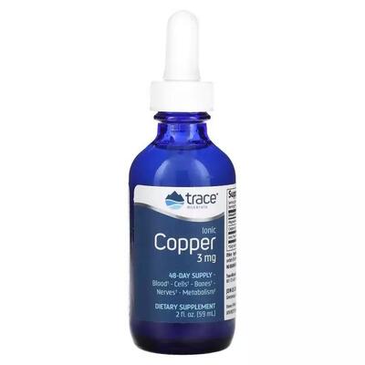 Медь ионная Trace Minerals Ionic Copper 3 мг в каплях, 59 мл