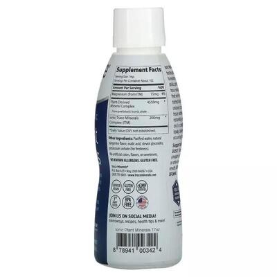 Минеральный растительный комплекс Trace Minerals Ionic Plant Minerals со вкусом мандарина, 503 мл