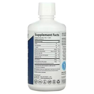 Поддержка иммунной системы Trace Minerals Fast-Absorbing Liquid Immunity+ со вкусом ягод раствор, 887 мл