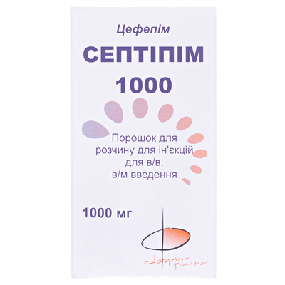 Септипим-1000 порошок для р-ра д/ин. по 1000 мг №1 во флак.