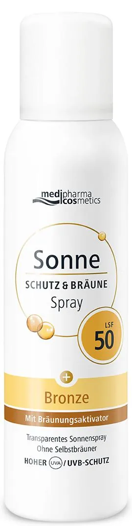 Спрей-аерозоль сонцезахисний Medipharma Cosmetics Sonne SPF50 для підсилення природної засмаги водостійкий, 150 мл
