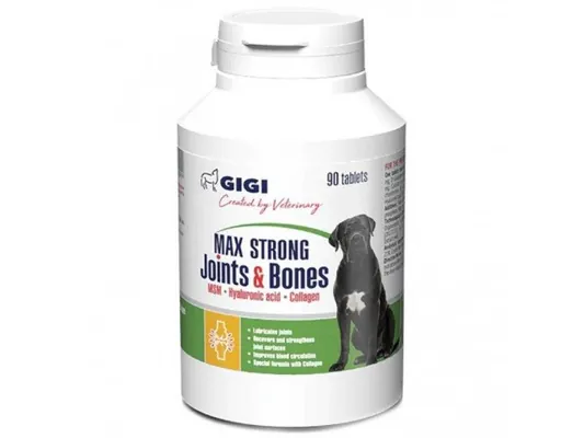 Вітамінно-мінеральний комплекс GiGi Max Strong Joints & Bones для зміцнення та відновлення суглобів у собак, 90 таблеток