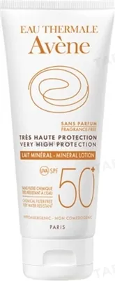 Молочко cонцезахисне Avene SPF50+ мінеральне для гіперчутливої шкіри, 100 мл